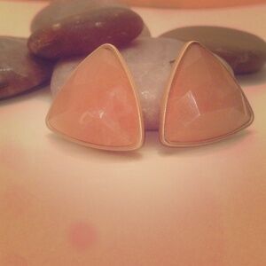 Peachy Triangle Stud Earrings